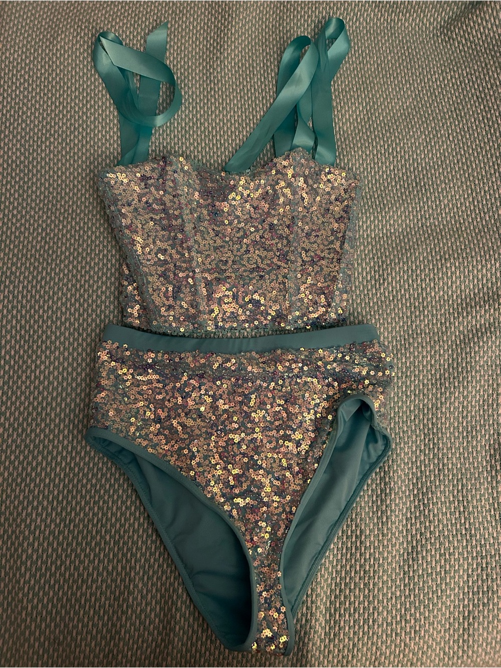 Club Exx Blue Sequin Rave Set